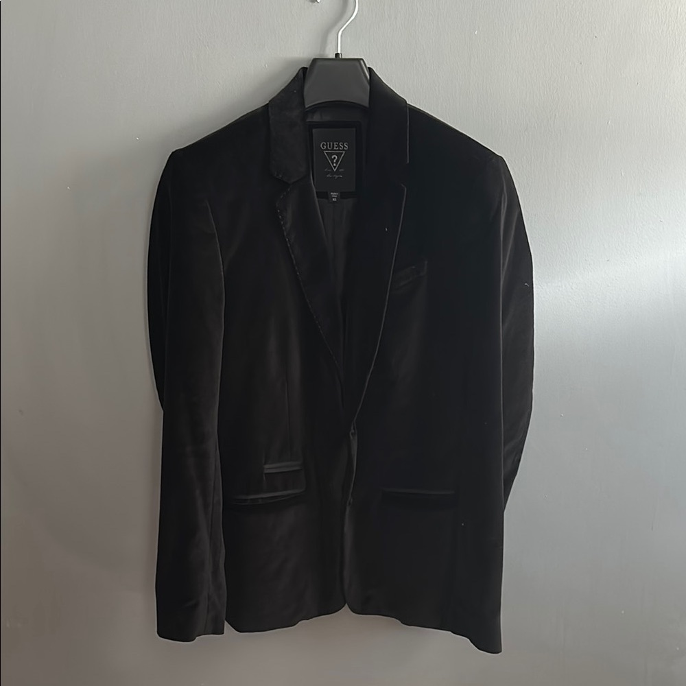 Guess Black Sport Coat with Notch Lapel